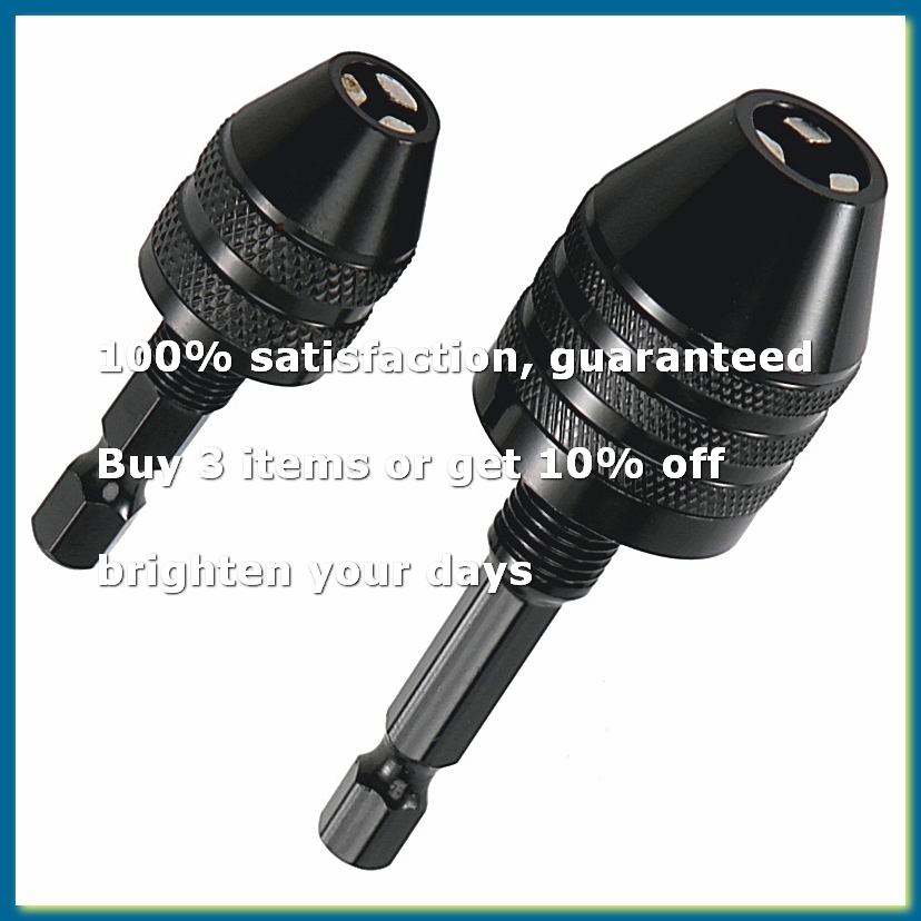 Drill Bits - ● 2個入り、六角軸式、キーレスドリルチャック、ドライバー変換アダプター、クイックチェンジ式ドリルビットツール（0.6～8mm、0.3～3.6mm）-ABFB