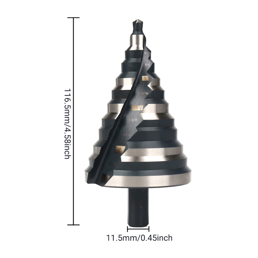 スパイラル溝付きヘビーデューティステップドリルビット、ステン - Drill Bits のレビューと価格