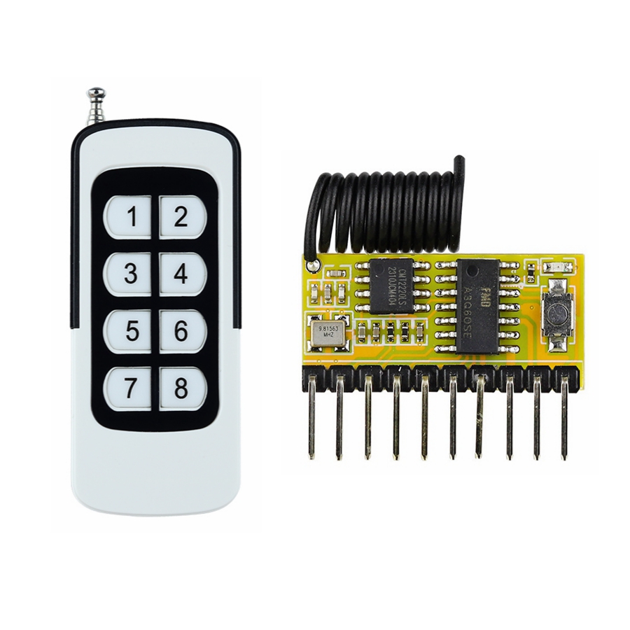 433MHz DC3V~5V 8CH 多機能デコード受信機モ - Light Switch のレビューと価格