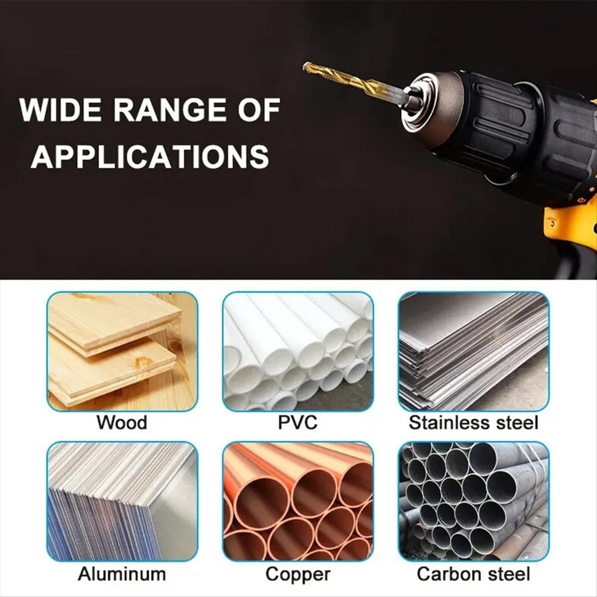✼ M4x0.7mm 六角軸 チタンコーティング HSS ス - Drill Bits のレビューと価格
