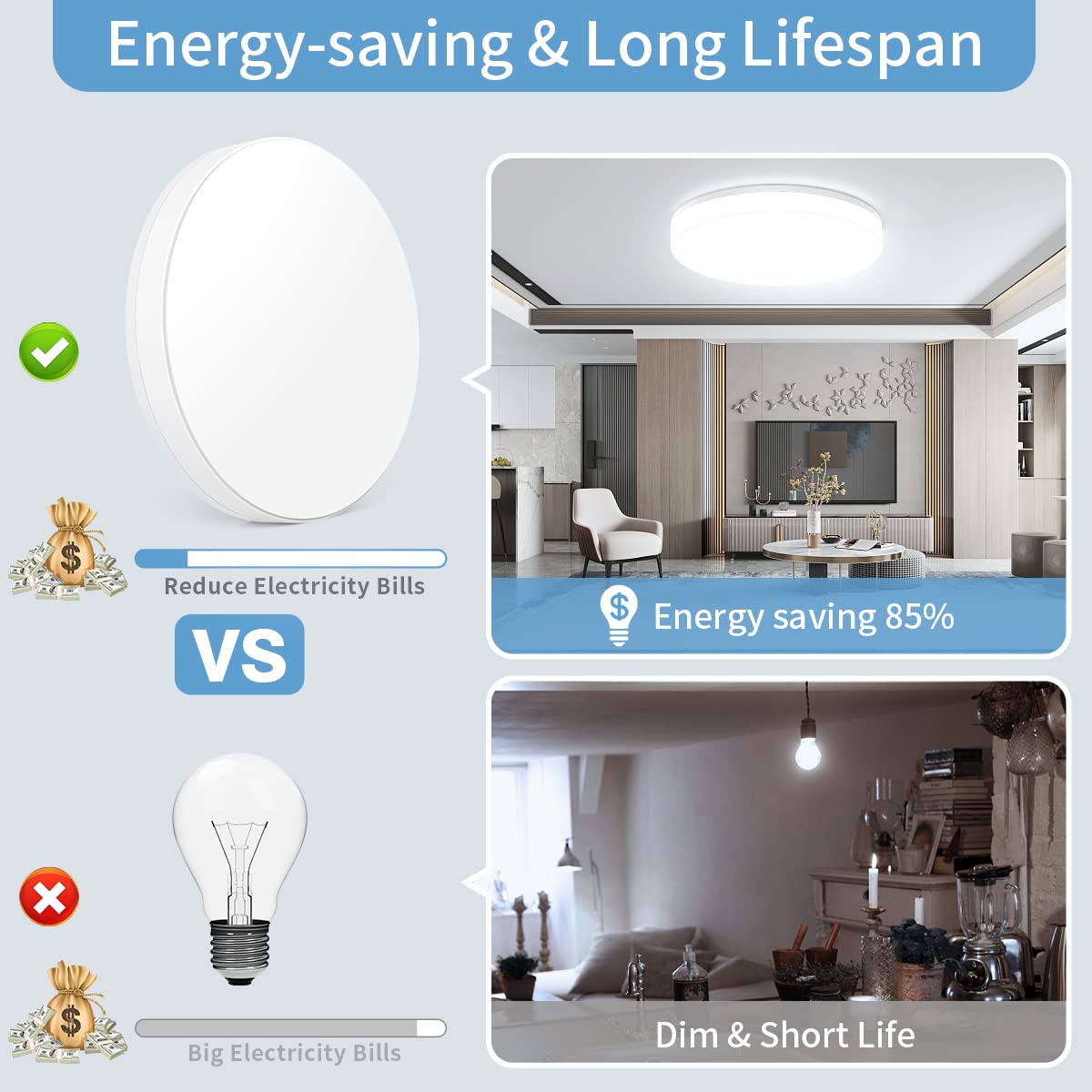 Iralan-ニュートラルシーリングライト,廊下,トイレ,ク - Light Switch のレビューと価格