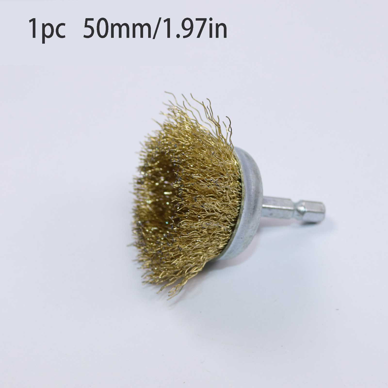 1個入り、50mmのカップ型銅メッキワイヤーブラシ。六角軸付 - Paint Brush のレビューと価格
